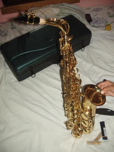 GANGA vendo saxofon marca RHAXODY en buen  - Imagen 3