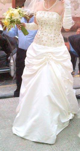 Venta Vestido de novia hermoso color perla  - Imagen 3