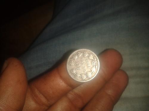 Vendo una moneda de plata de diez centavos de - Imagen 1