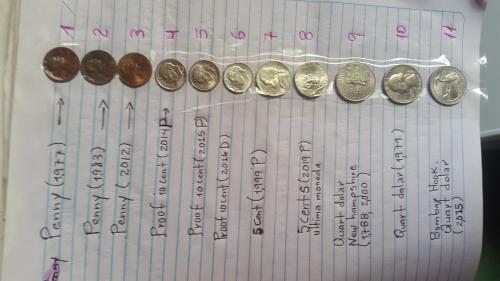 vendo lote de 11 monedas de estado unido mi n - Imagen 1