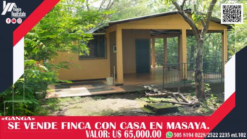 GANGA VENDO FINCA CON CASA EN MASAYA  SUPE - Imagen 1